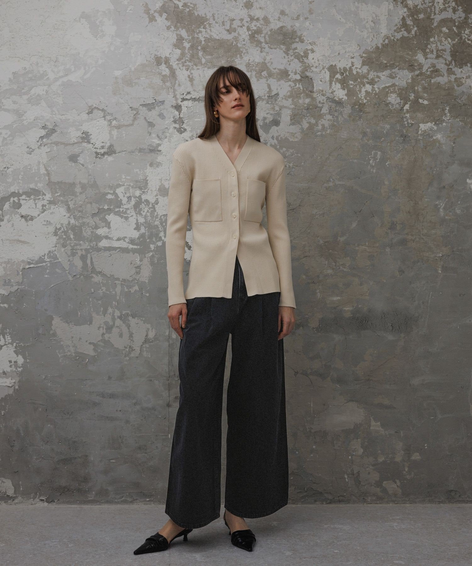 ADAM ET ROPE'｜【EMOELLE】・【サステナブル】ドレスデニムパンツ