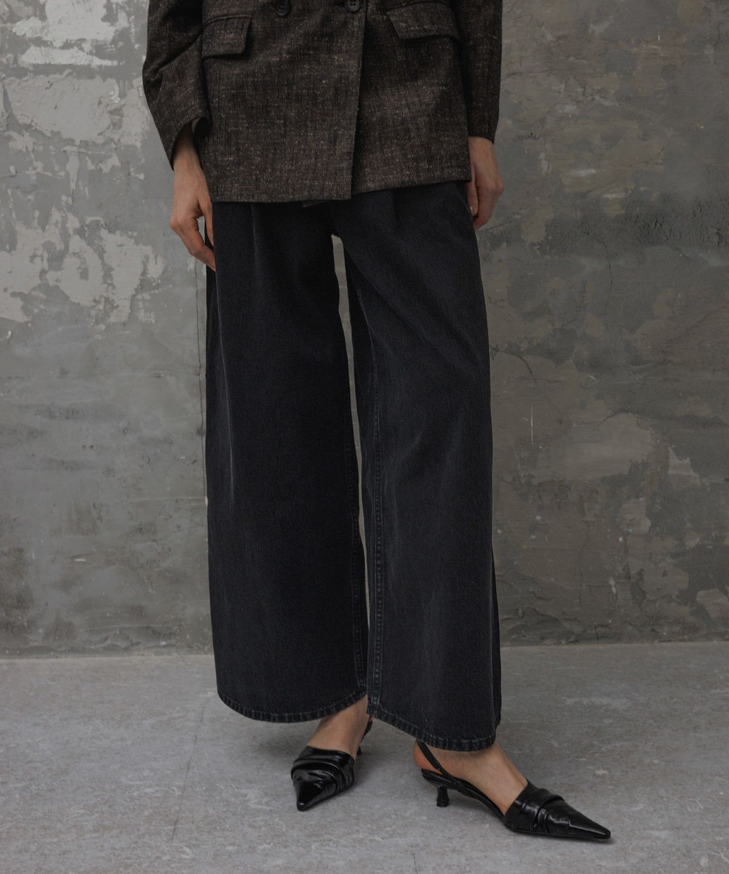 ADAM ET ROPE'｜【EMOELLE】・【サステナブル】ドレスデニムパンツ