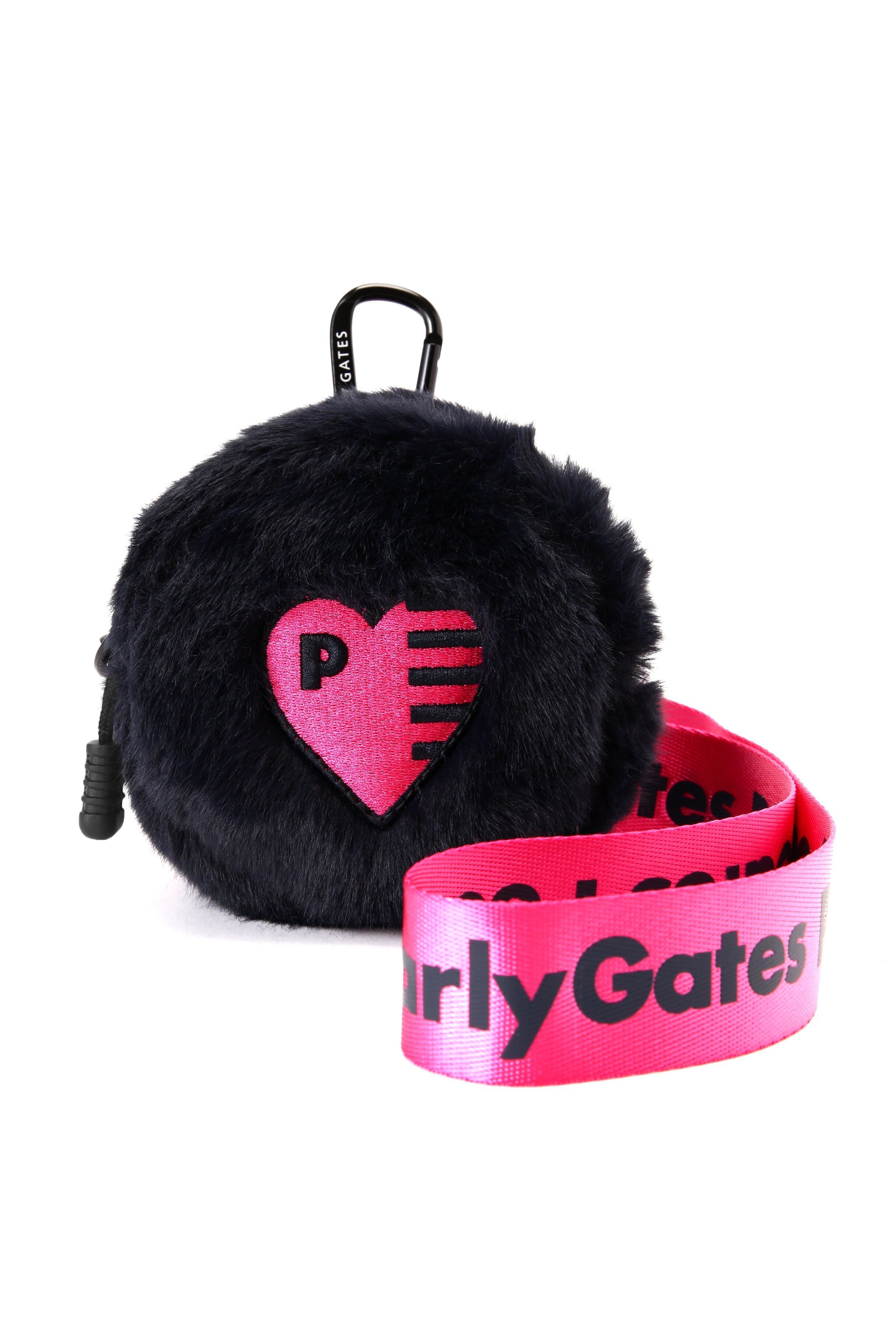 PEARLY GATES｜ファーボールポーチ<MANY HEARTSシリーズ> (UNISEX