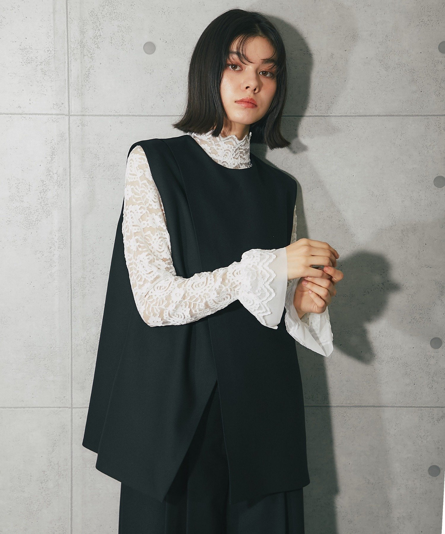 SMILE ORCHID｜フリル袖レースブラウス | Rakuten Fashion(楽天