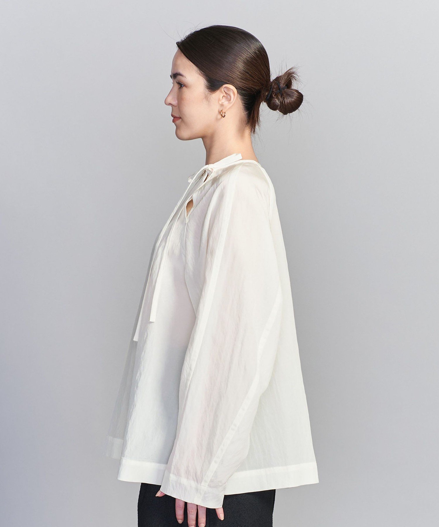 UNITED ARROWS LTD. OUTLET｜キュプラ リボンタイノーカラーブラウス