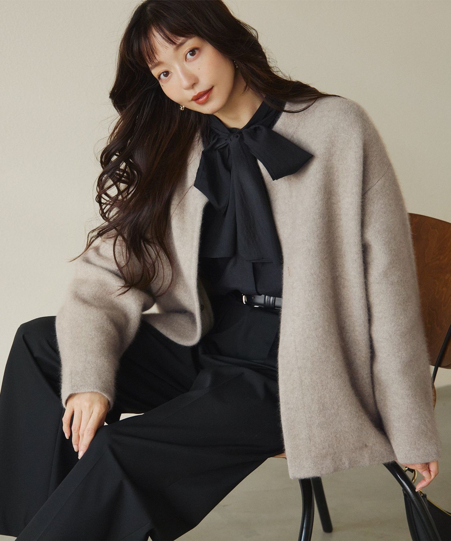 23区｜【CLASSY.11月号掲載/洗える】ラクーンブレンドダブルフェイス