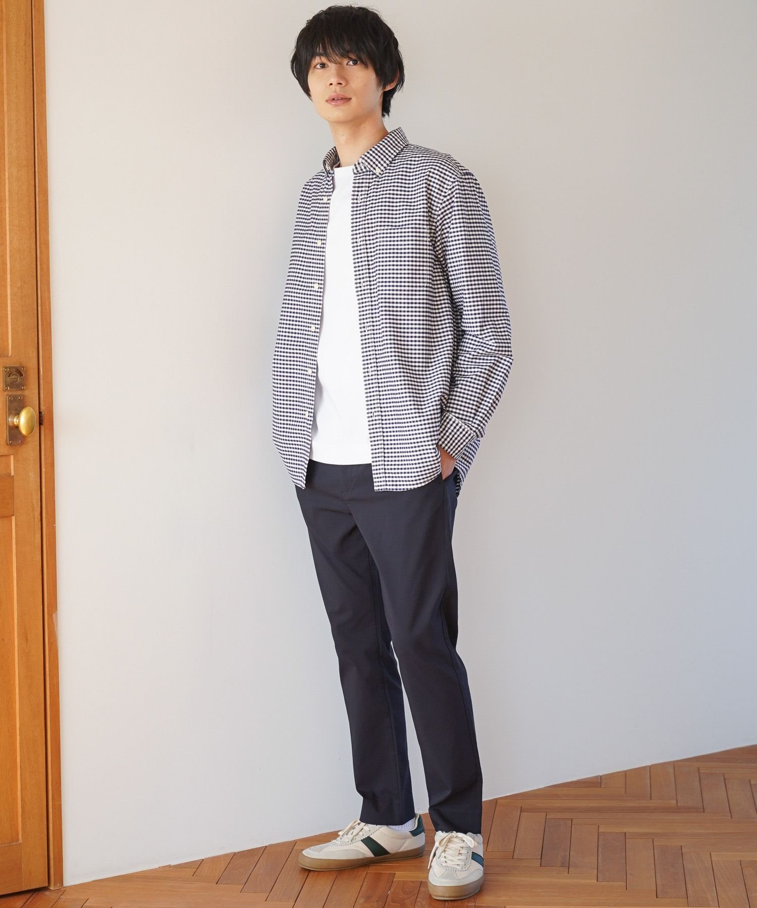 GLOBAL WORK｜イージーケアオックス/ボタンダウンシャツ/147192