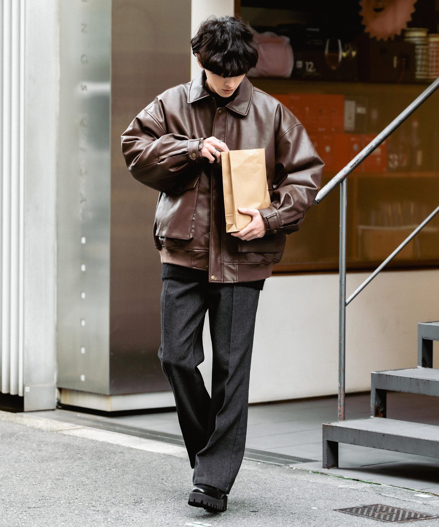 Rocky Monroe｜PUレザー A-2型中綿フライトブルゾン | Rakuten Fashion