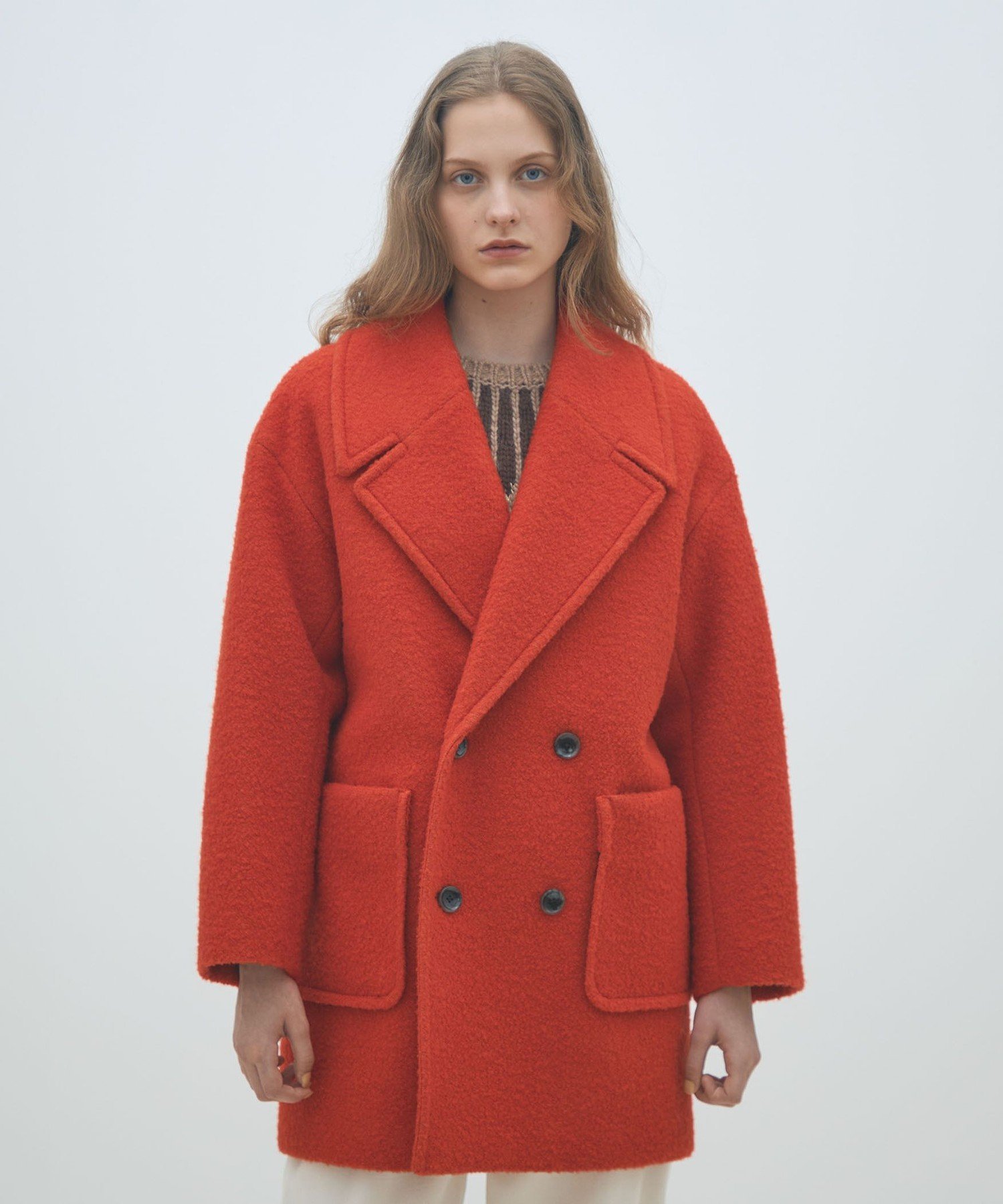 TOMORROWLAND｜ブークレーボンディング ダブルブレストコート