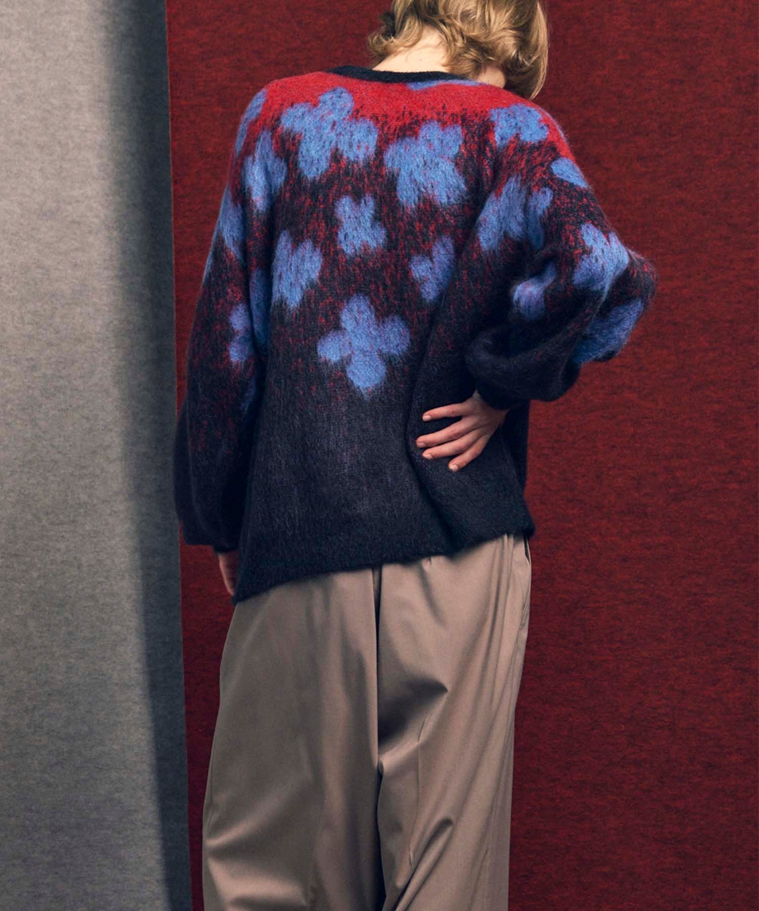 MAISON SPECIAL｜Flower Gradation Mohair Shaggy Knit Pullover