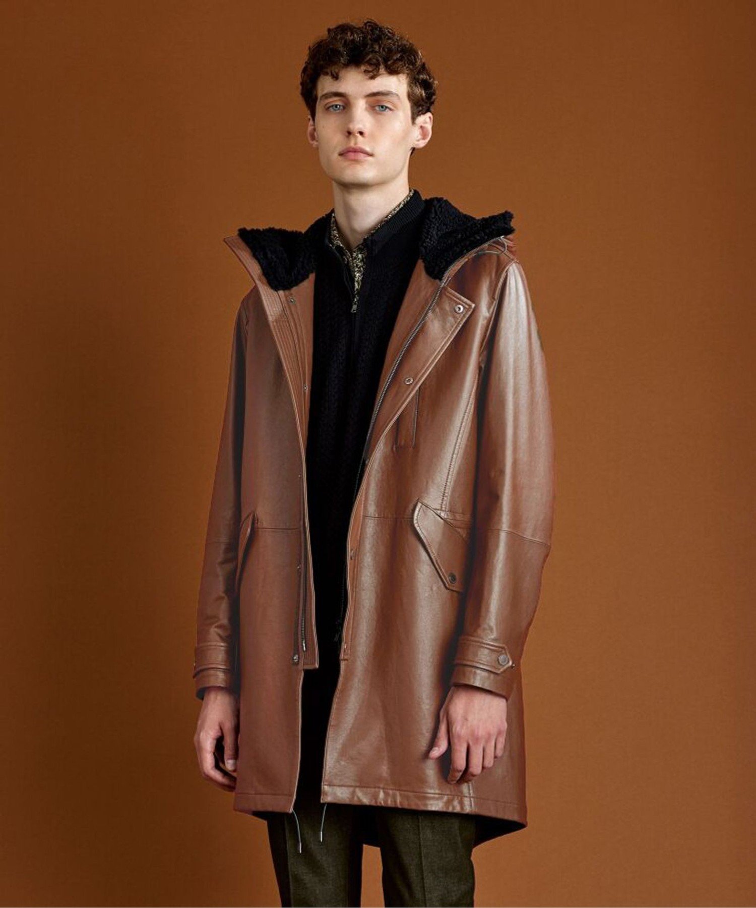 JOSEPH ABBOUD｜ベジタブルラムスキンレザーコート | Rakuten Fashion