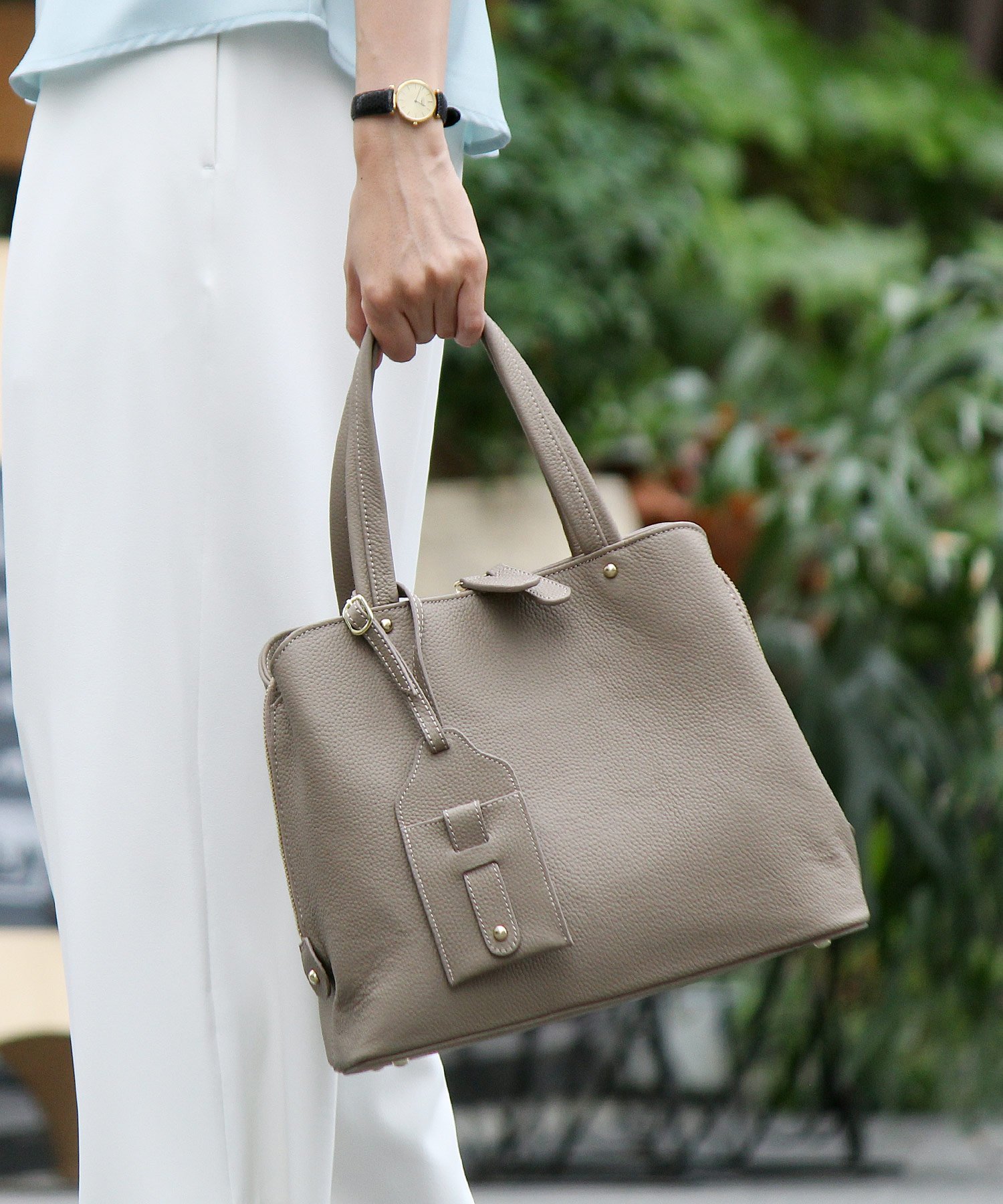 VitaFelice｜本革2wayスクエアハンドバッグ レディース 牛革