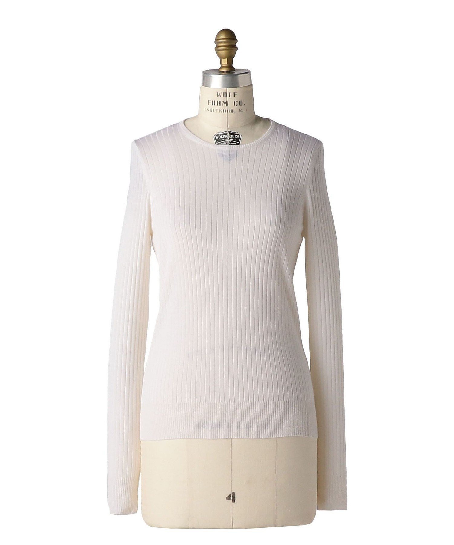 Drawer｜18G カシミヤシルクリブクルーネックニット | Rakuten Fashion