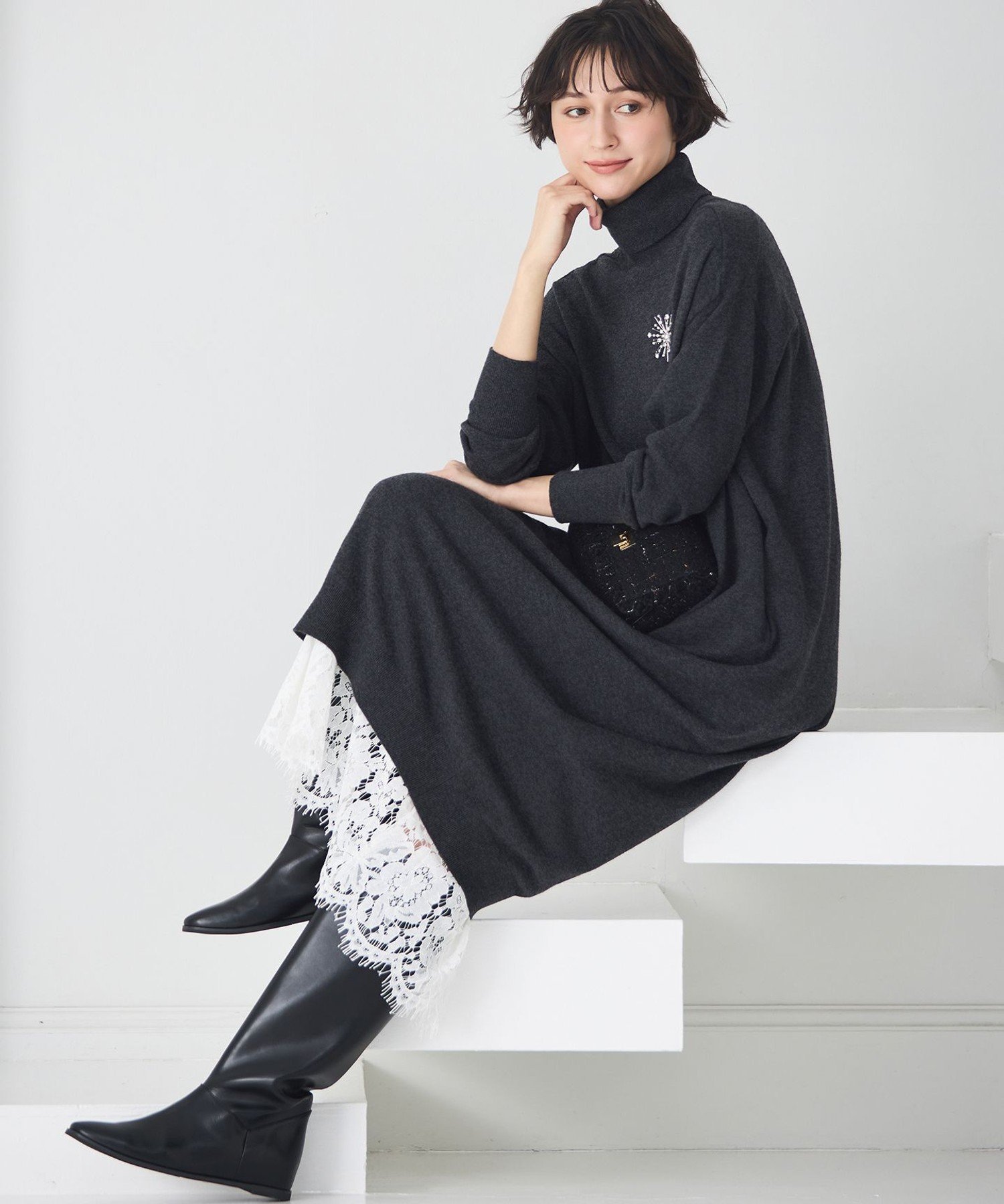 23区｜【LEE10月号掲載/洗える】レースコンビ ペチコート スカート