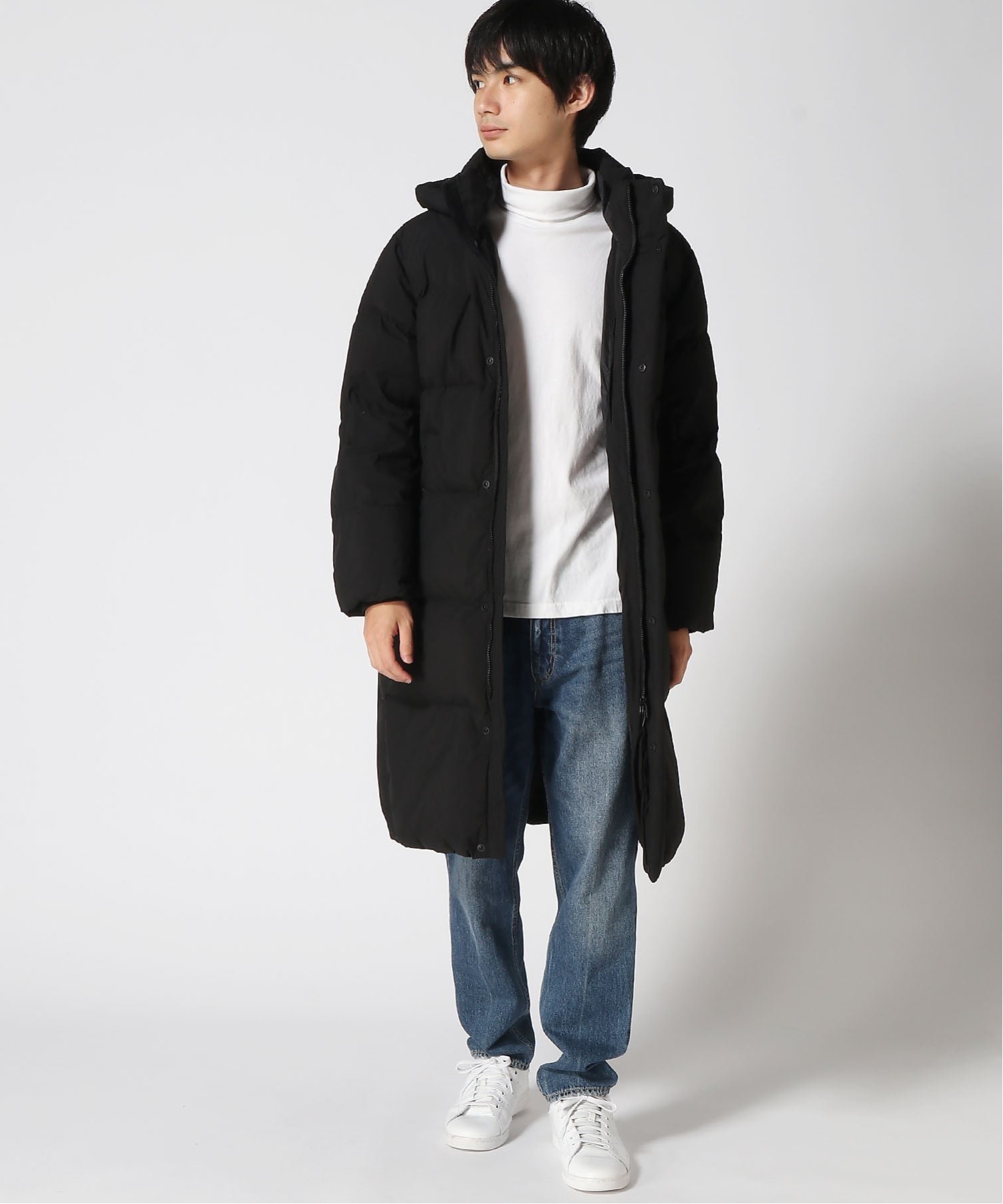 GUESS｜GUESS ダウンジャケット (U)UNI Hooded Long Down Jacket