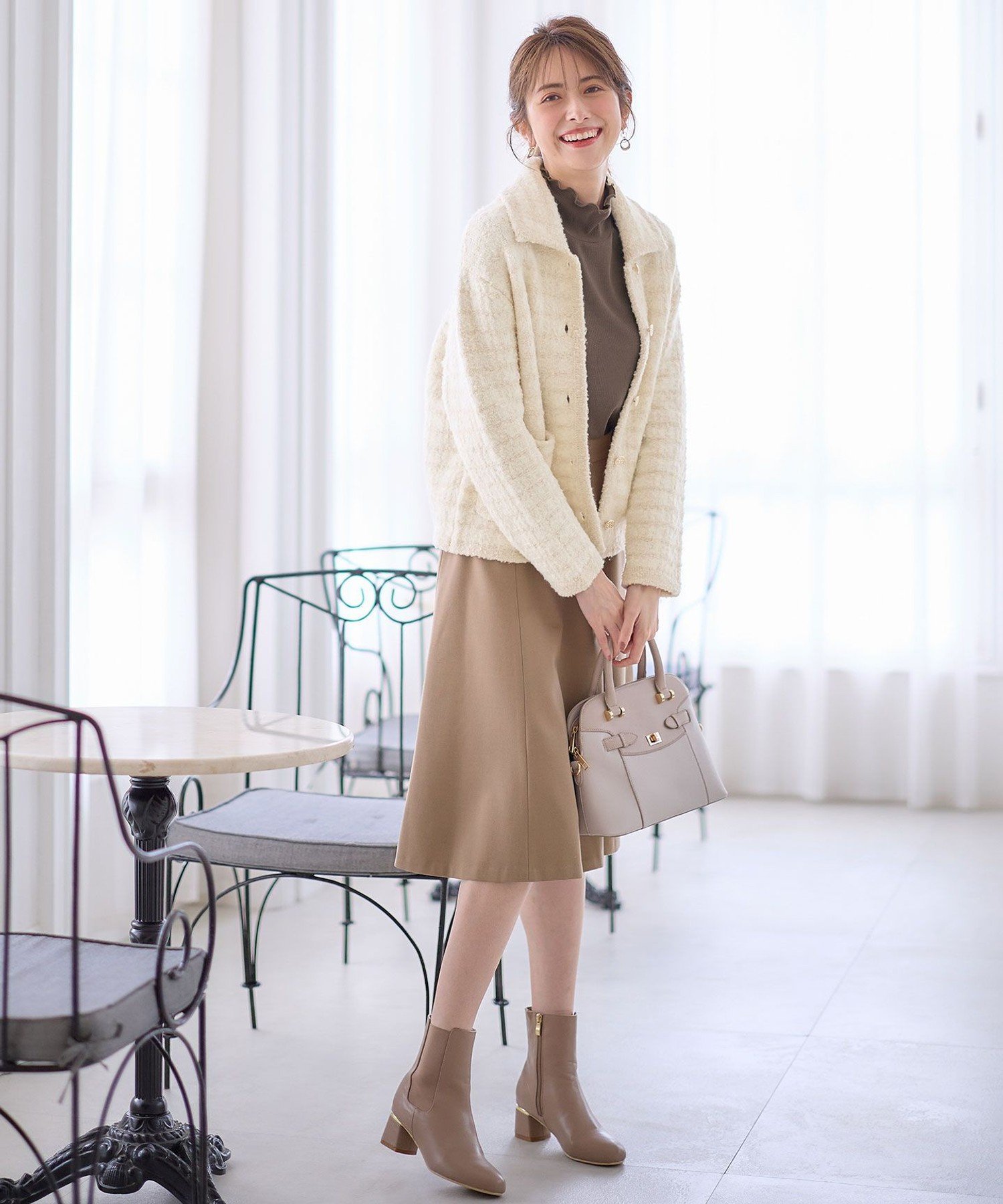 ANY SIS｜【洗える】襟付ツイード ジャケット | Rakuten Fashion(楽天