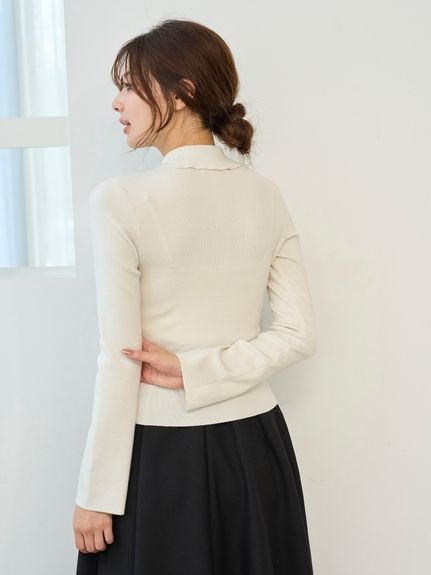 SNIDEL｜Sustainableレイヤードラッフルニットプルオーバー | Rakuten