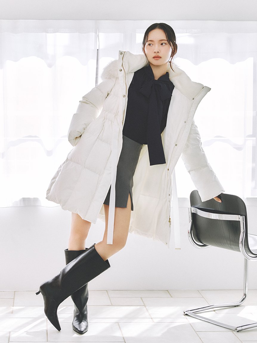 FRAY I.D｜フードファーロングダウンコート | Rakuten Fashion(楽天