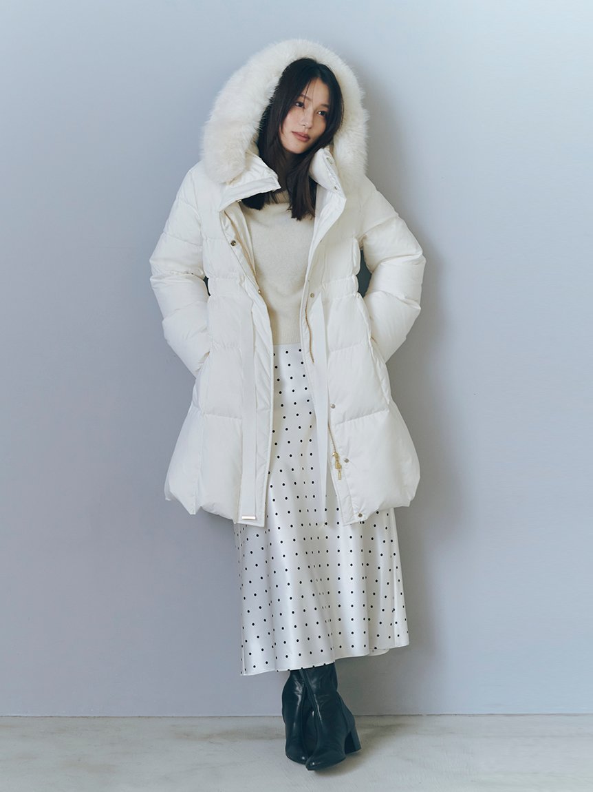 FRAY I.D｜フードファーロングダウンコート | Rakuten Fashion(楽天