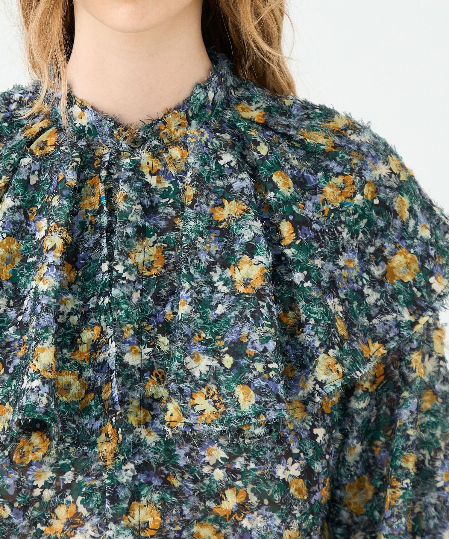 TOMORROWLAND｜ラメカットジャカード ワイドカラーブラウス | Rakuten