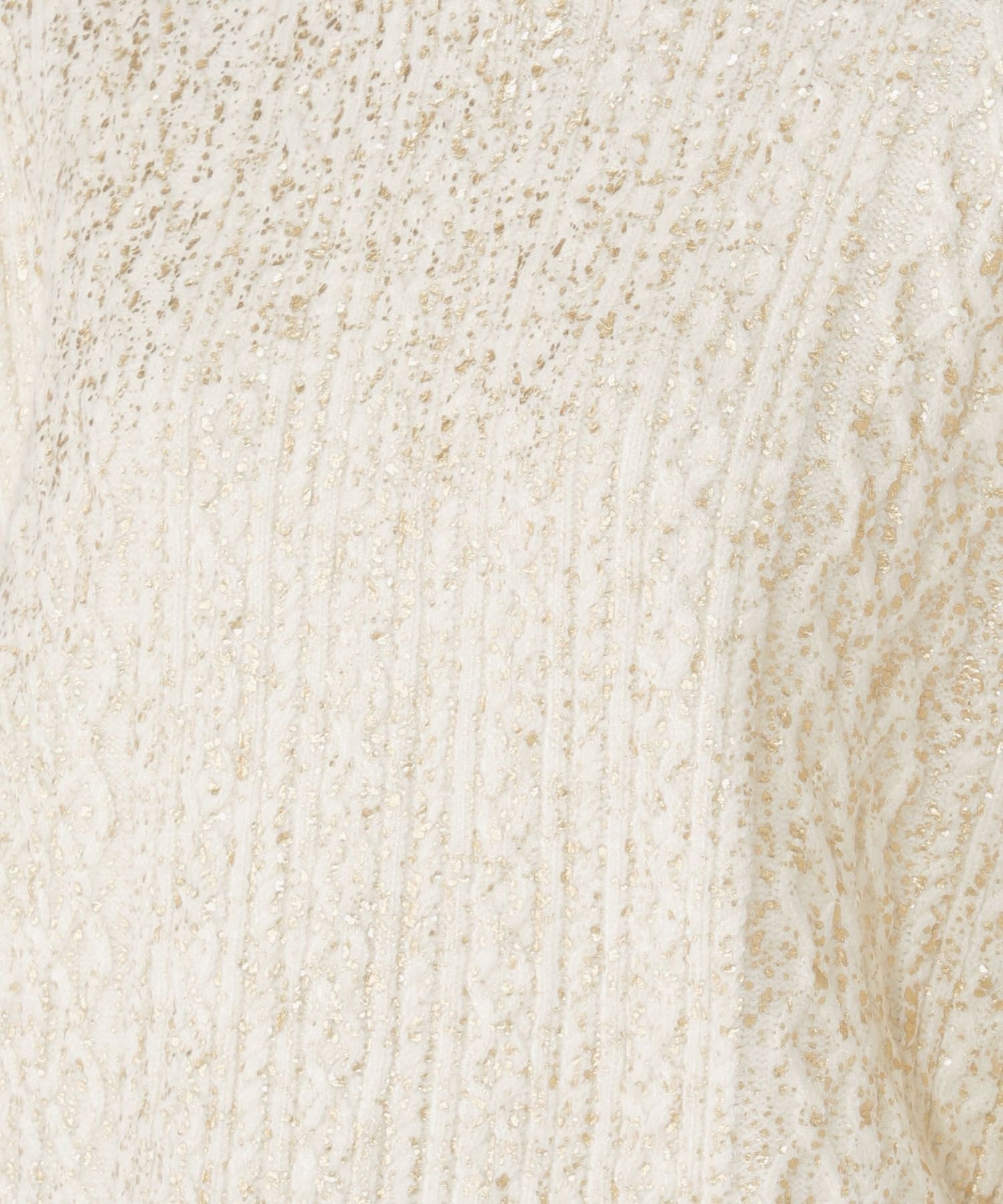 studio CLIP｜《ウタオ》箔プリントケーブルニットプルオーバー