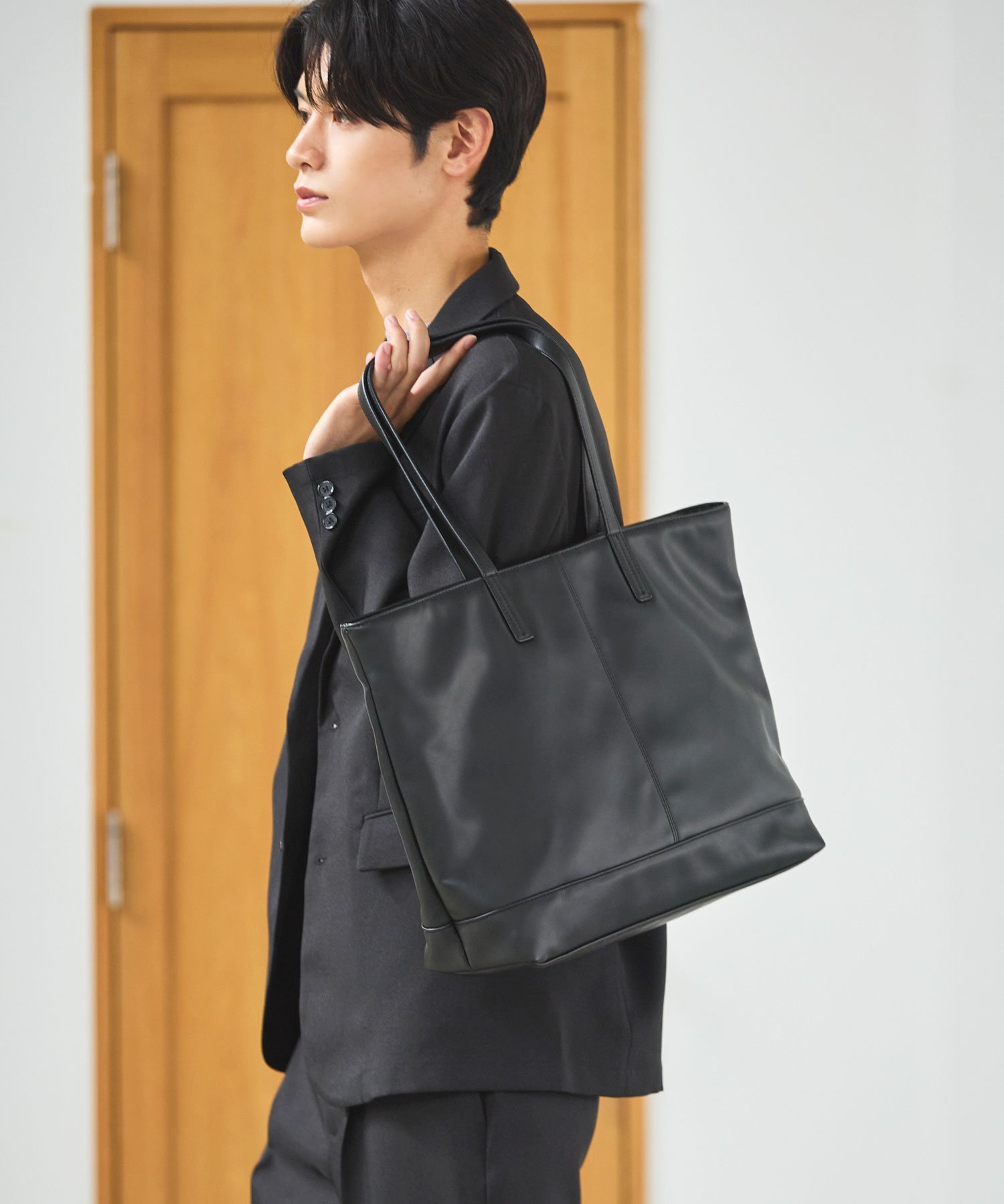 THE CASUAL｜シンセティックレザートートバック ビジネスバッグ