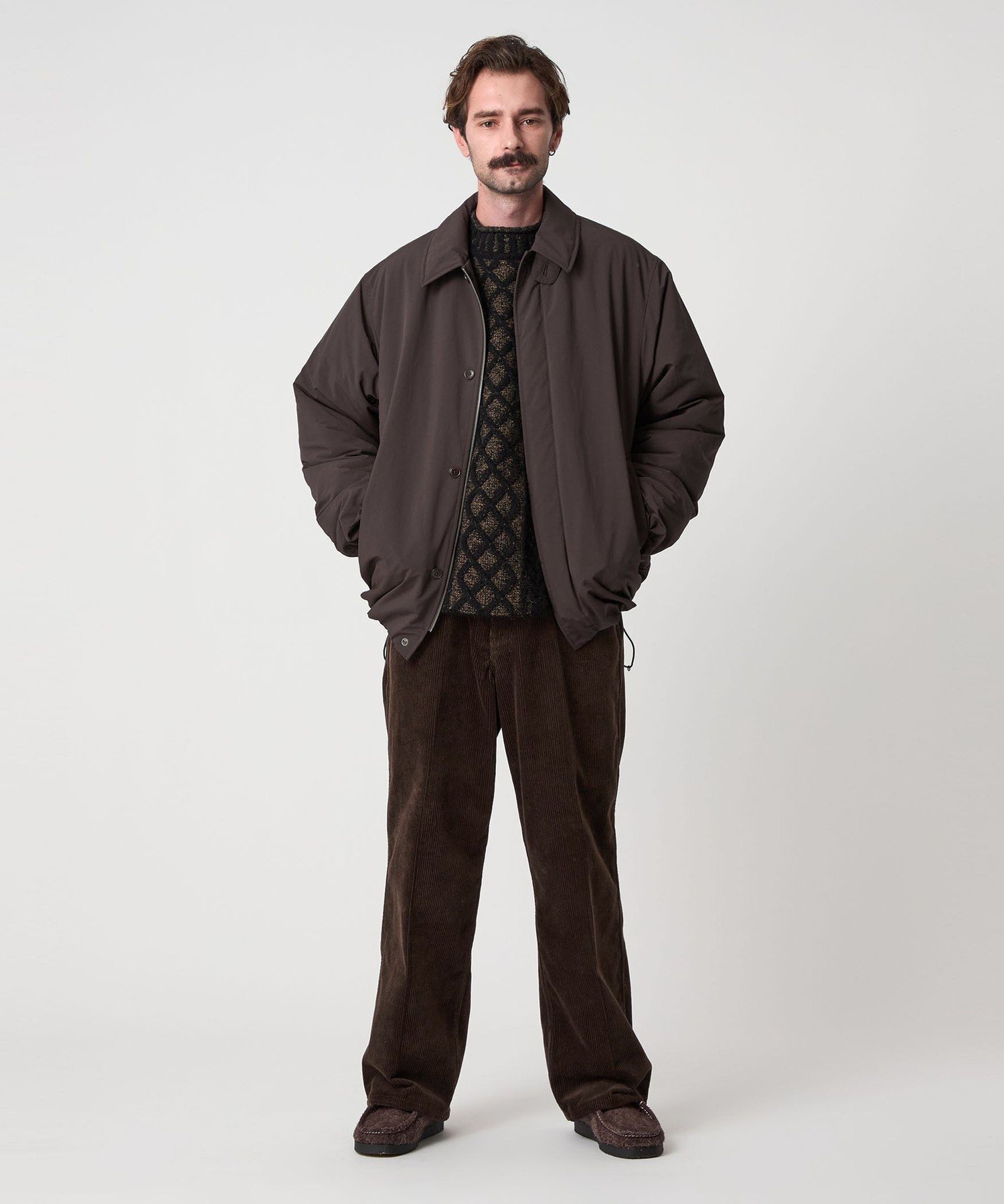 Steven Alan ダルマ バルカラー ジャケット ブラウン M Steven Alan＞ダルマ バルカラー ジャケット（その他アウター