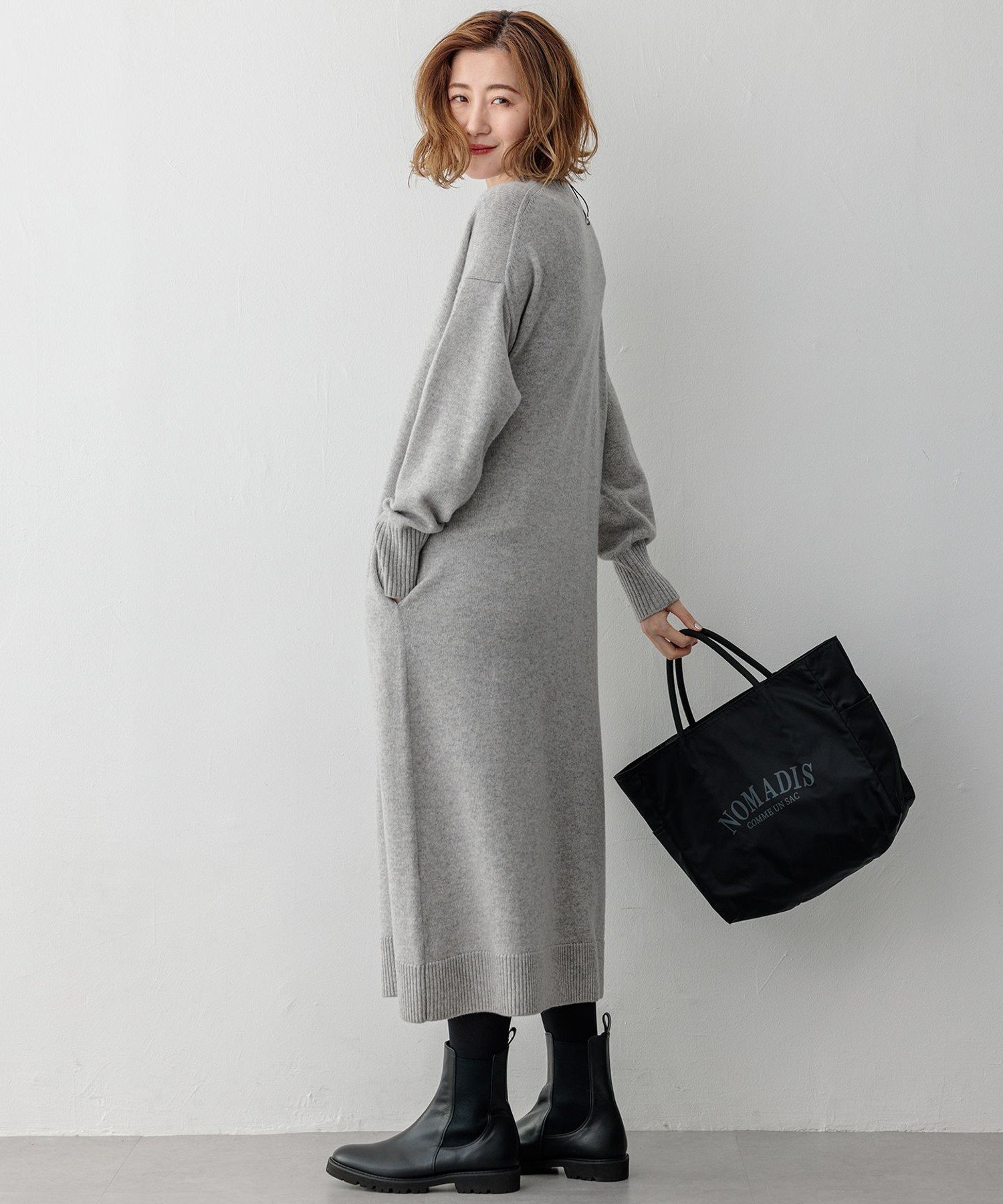 23区｜【洗える】カシミヤブレンド ニットワンピース | Rakuten