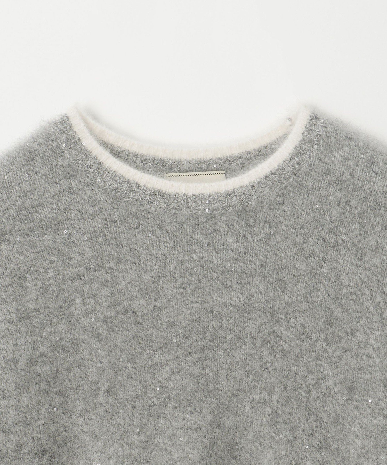 UNITED ARROWS｜フォックスカシミヤ スパンコール クルーネックニット