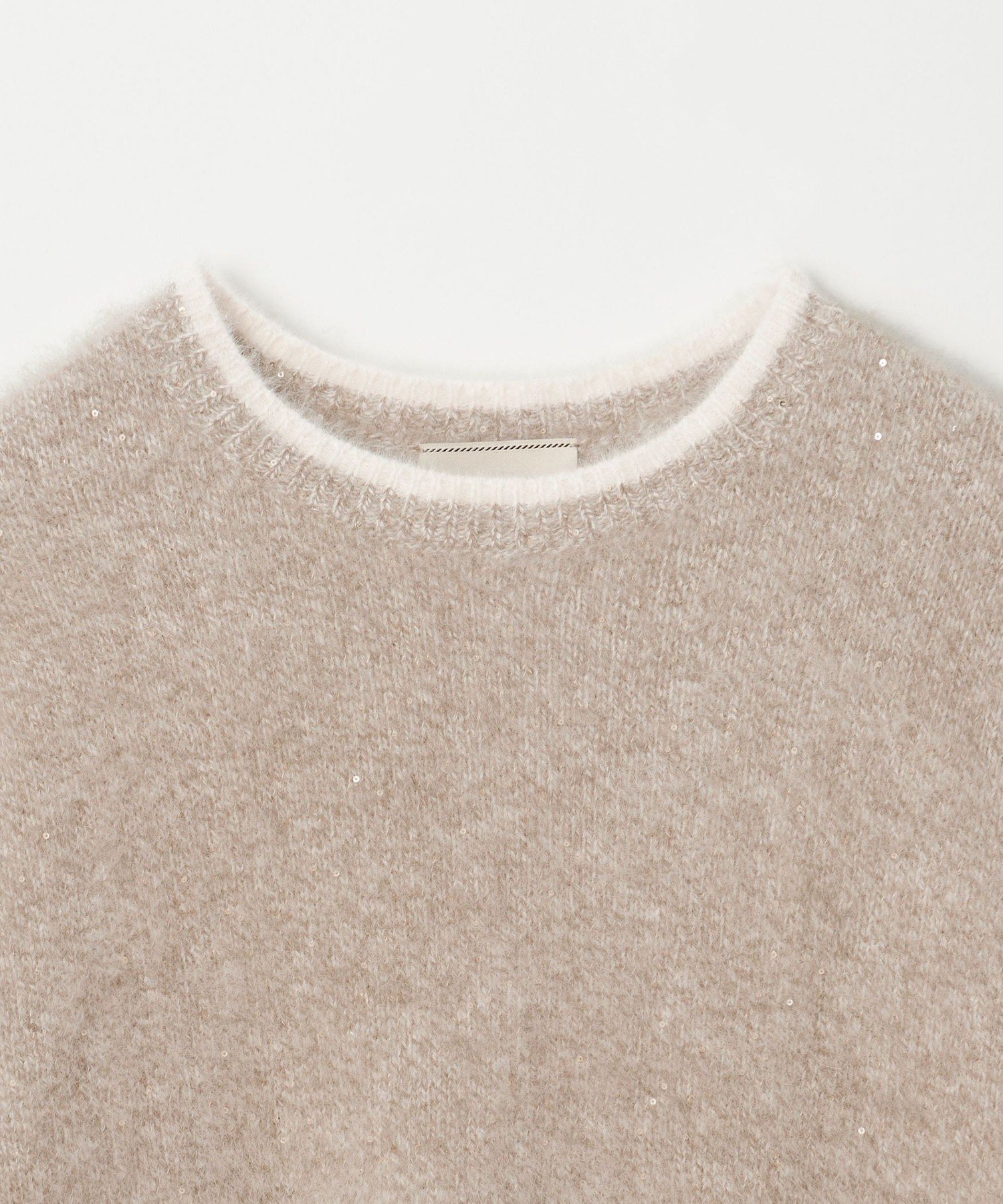 UNITED ARROWS｜フォックスカシミヤ スパンコール クルーネックニット