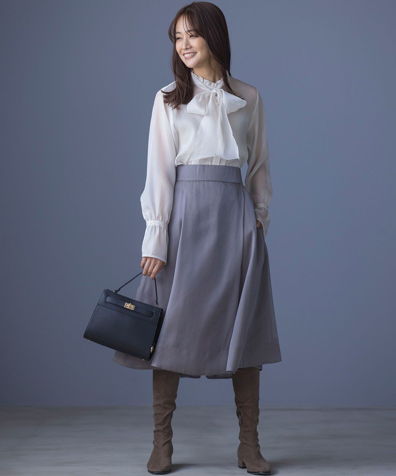 組曲｜シャイニーオーガン ボウタイ付きブラウス | Rakuten Fashion