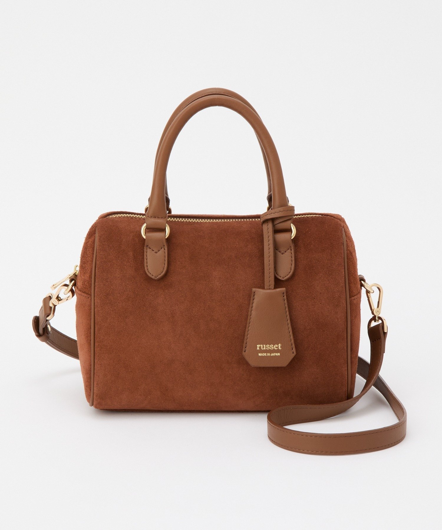 russet｜【20%ポイントバック】スエード2WAYミニボストンバッグ