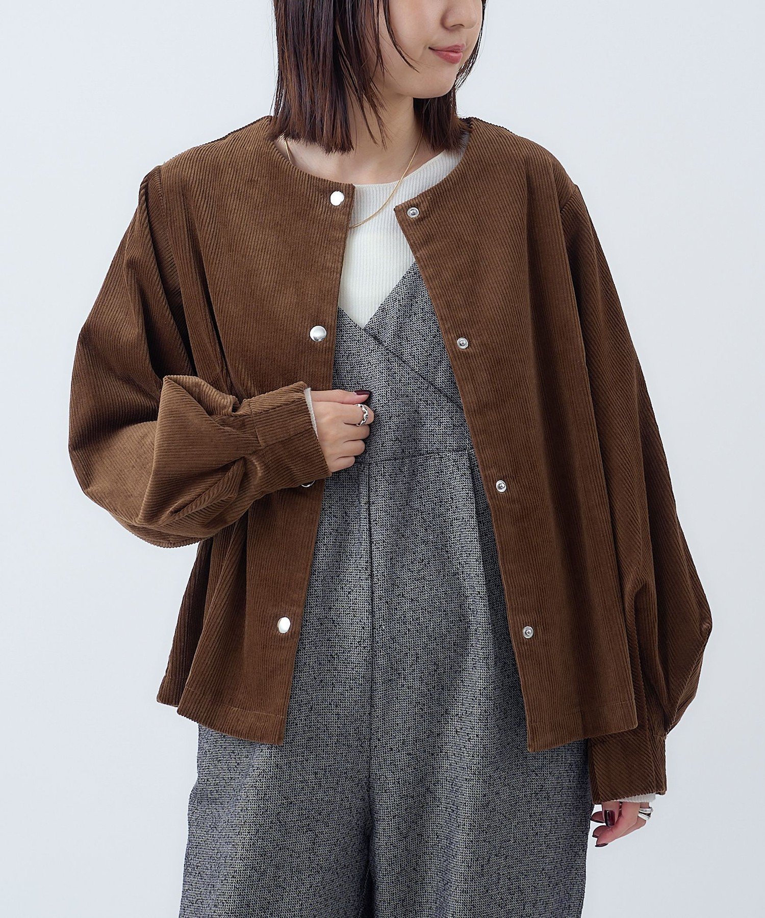 楽天市場】コーデュロイ ジャケット（カラーブラウン）（レディース