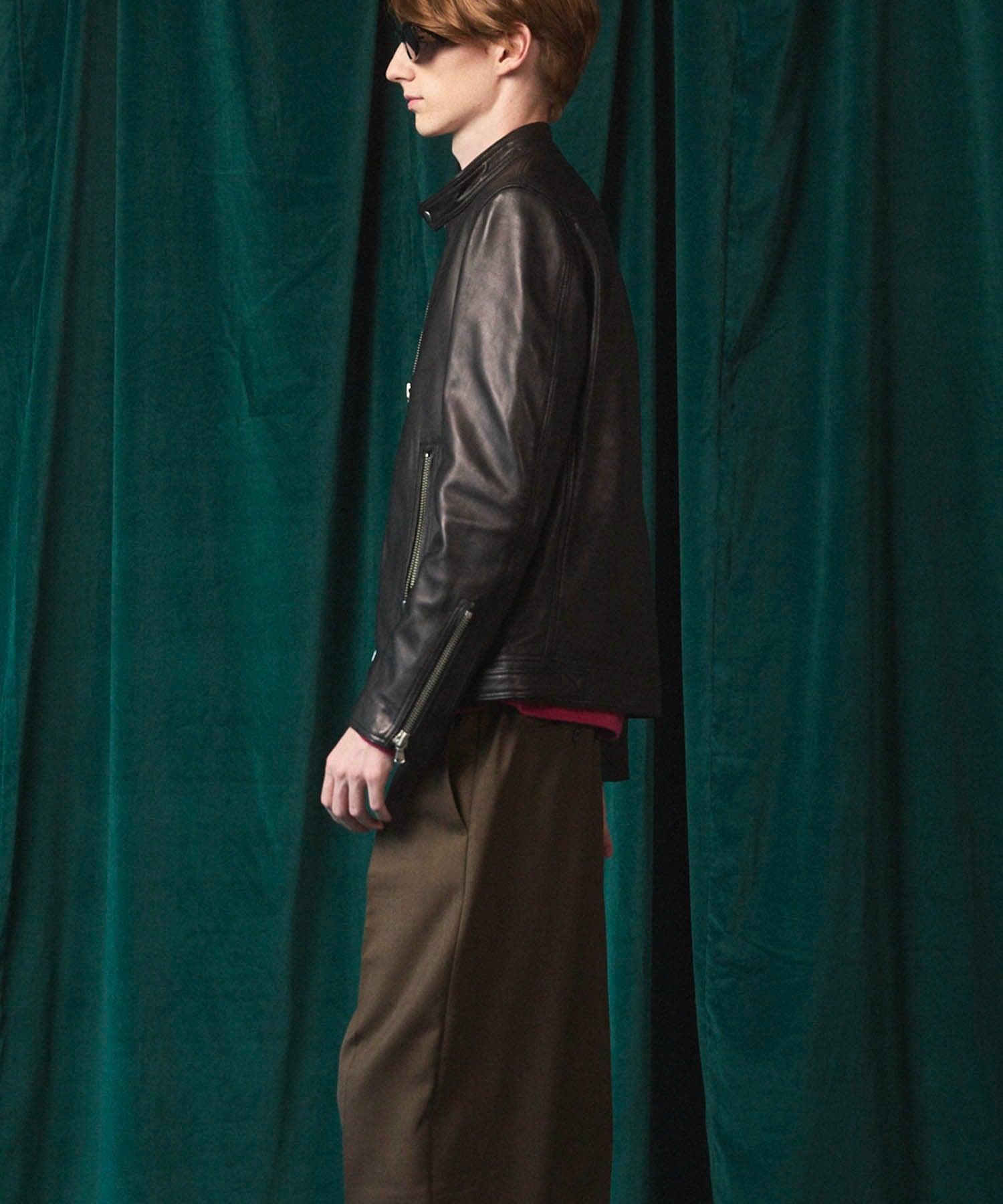 MAISON SPECIAL｜Dress-Fit Sheep Leather Single Rider Jacket