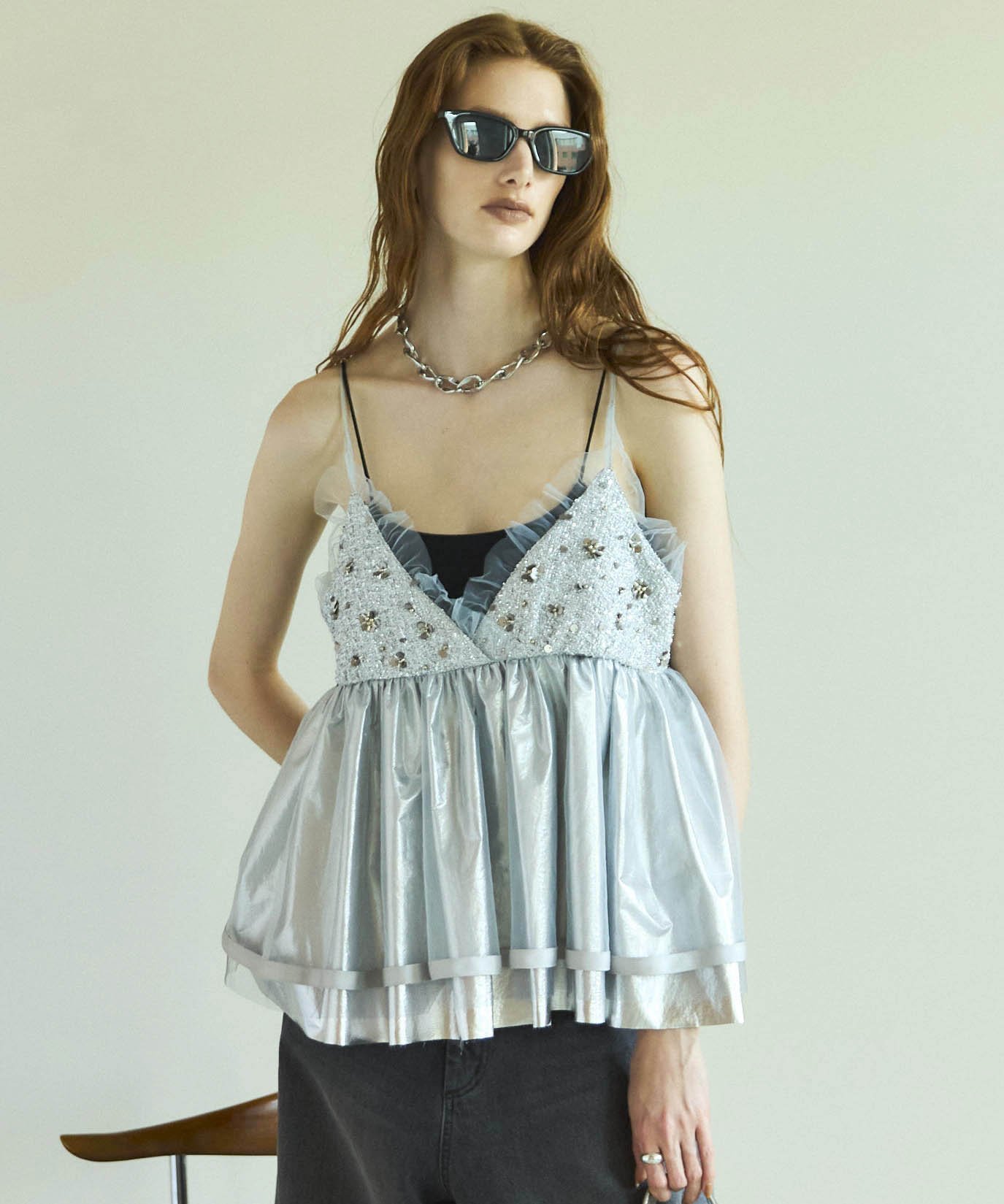 MAISON SPECIAL｜Shining Tiered Camisole Tunic | Rakuten Fashion