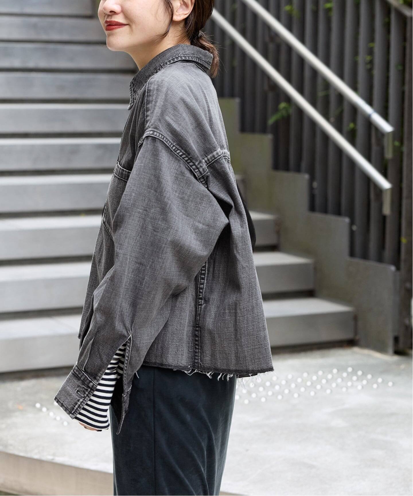 JOURNAL STANDARD｜《追加3》ライトオンスデニムクロップドシャツ