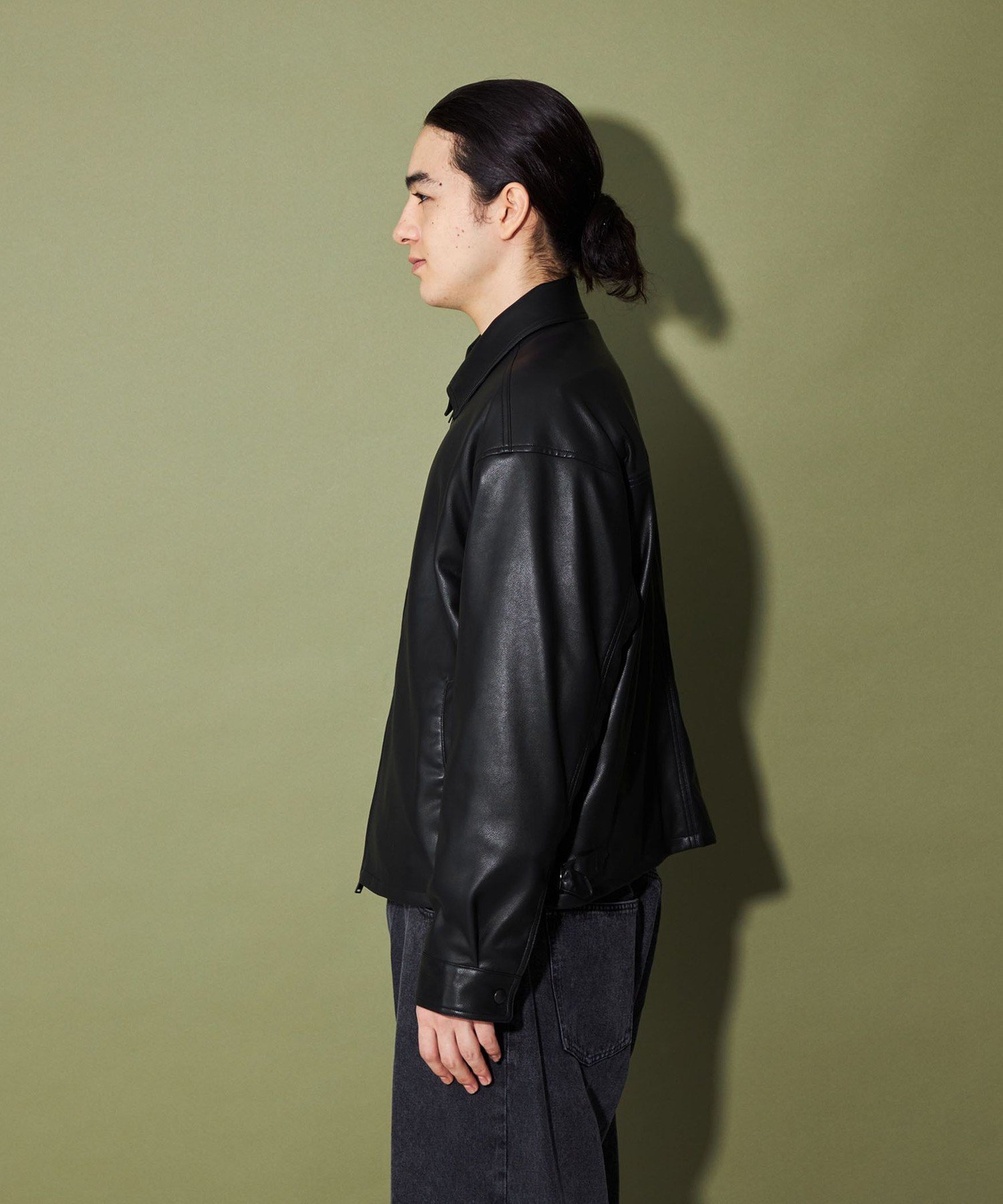 CITEN レザージャケット CITEN｜<CITEN>レザーライクバルーンジップブルゾン | Rakuten Fashion