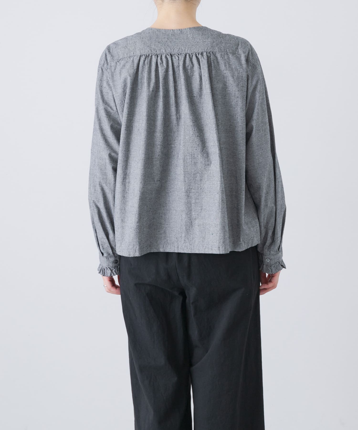 かぐれ｜コットンシルクフリルブラウス | Rakuten Fashion(楽天