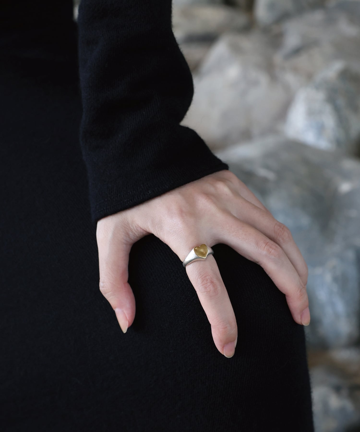 TEN.｜ハートシグネットリング MIX ギフト プレゼント ハート リング