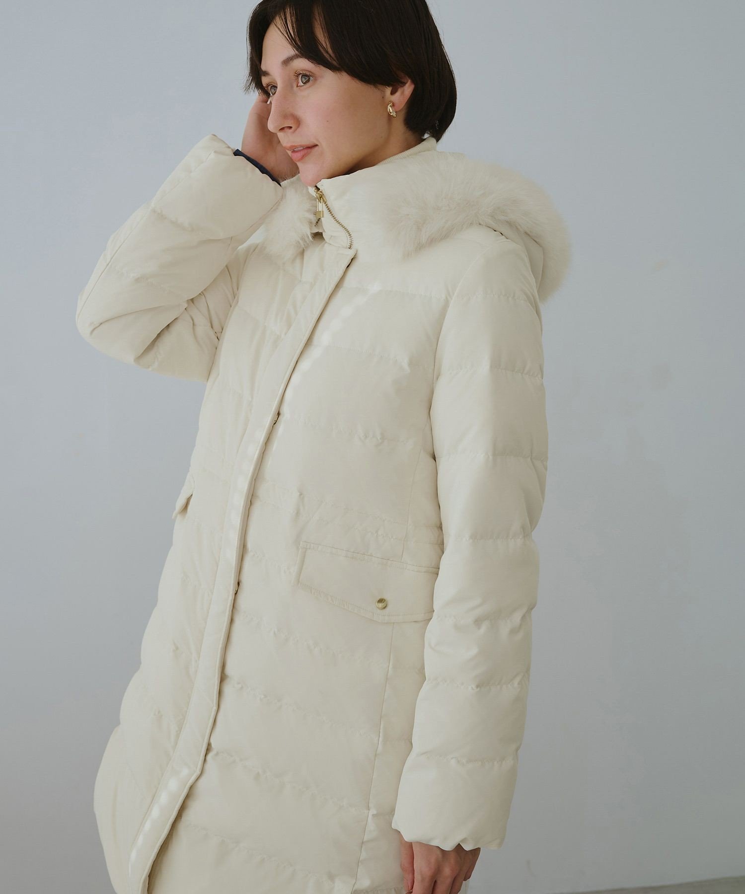 ROPE' PICNIC｜【GREEN DOWN/グリーンダウン】ファー付きダウンロング