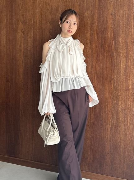 SNIDEL｜シフォンボリュームブラウス | Rakuten Fashion(楽天