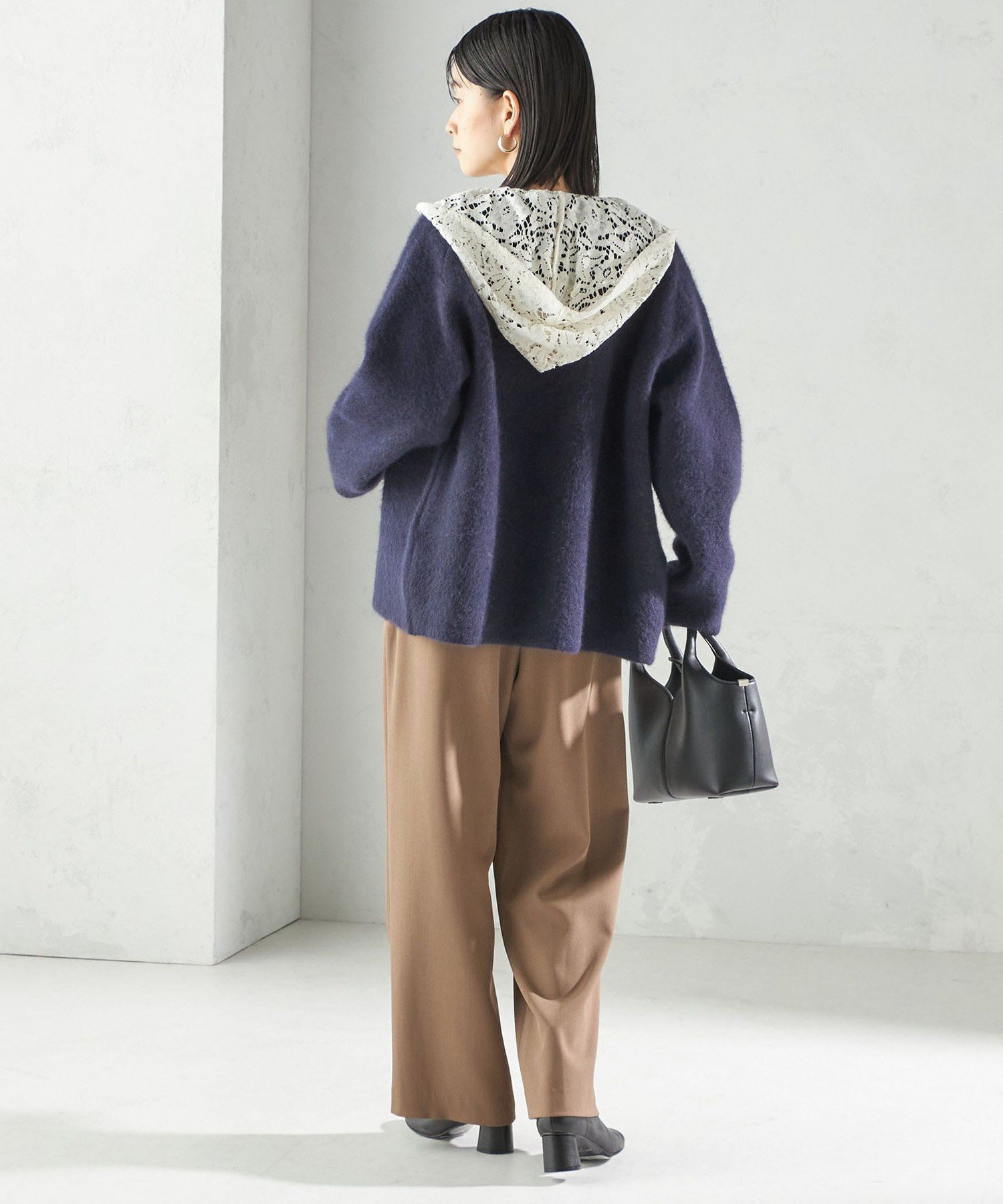 SHIPS｜フォックス ブレンド ノーカラー ニット コート | Rakuten