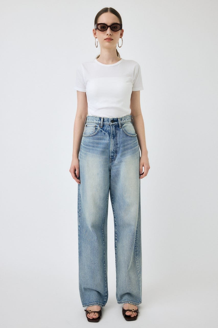 moussy｜HW DAMAGE LOOSE STRAIGHT | Rakuten Fashion(楽天