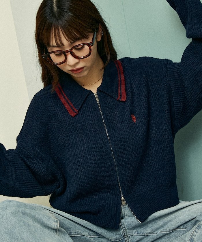 FREAK'S STORE｜襟ライン入り ドライバーズニット 限定展開 25AW