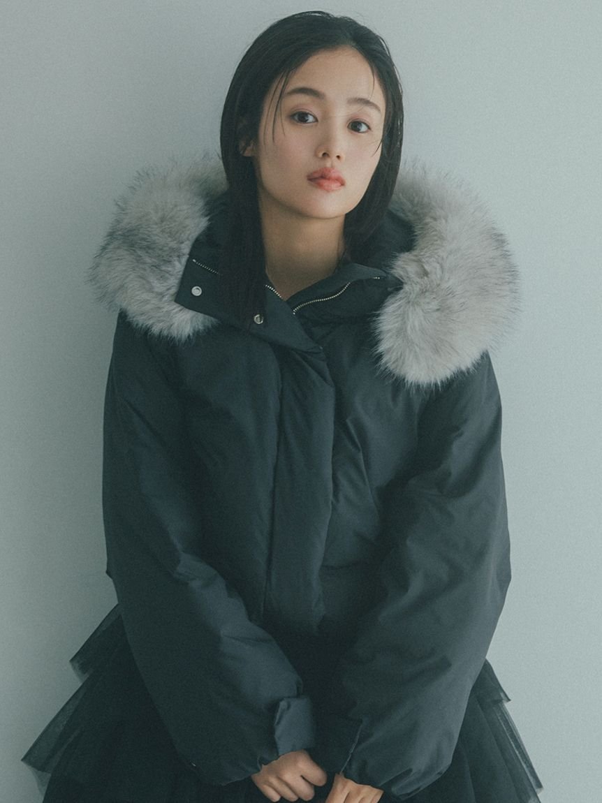SNIDEL｜【WEB限定カラーあり】西川フードファーショートダウン