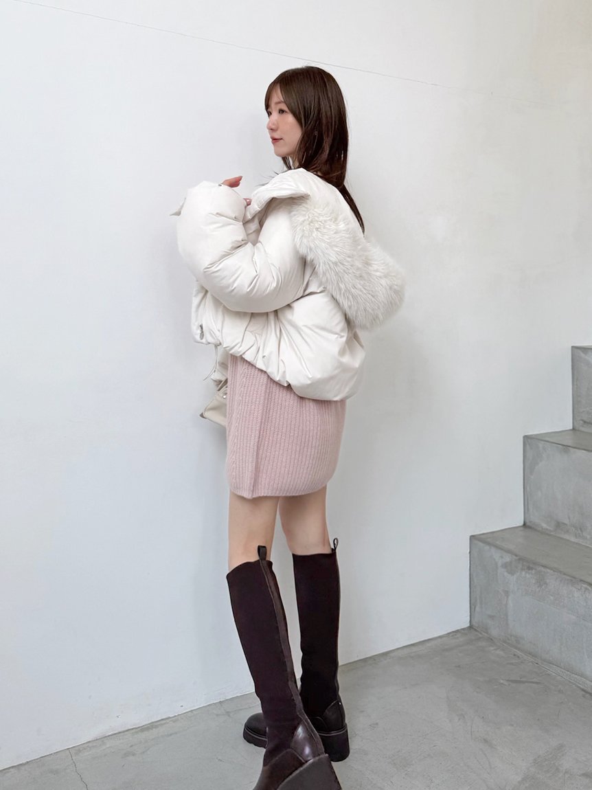 SNIDEL｜【WEB限定カラーあり】西川フードファーショートダウン