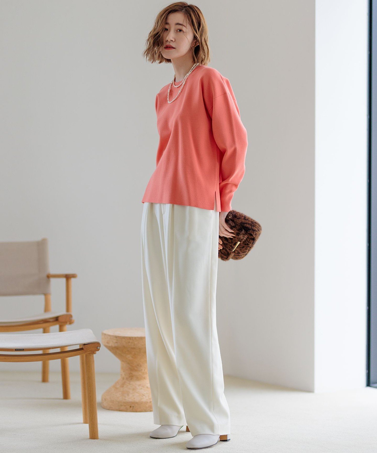 23区｜【洗える】ヴィスコースストレッチ ミラノリブ ニット | Rakuten