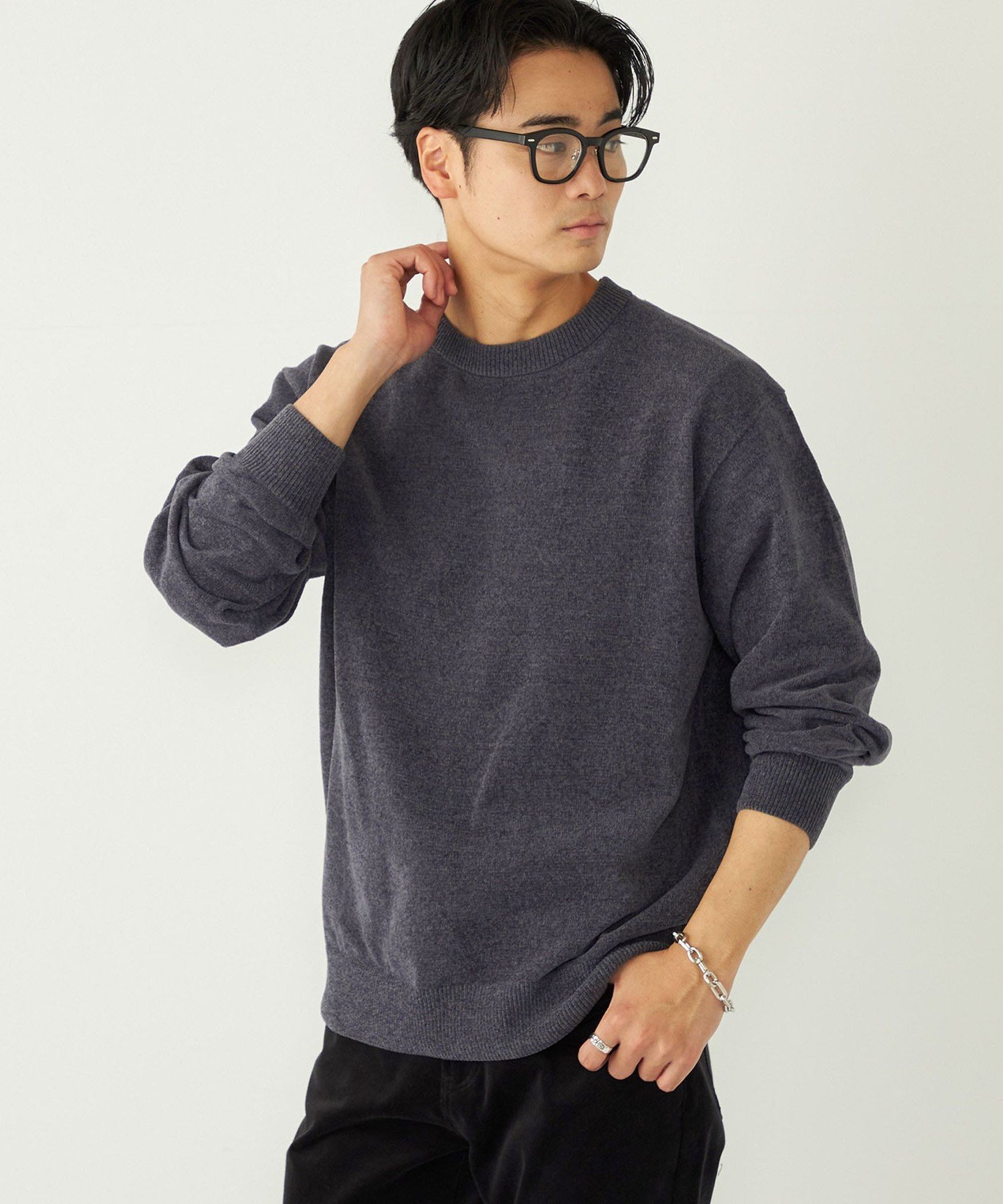 SHIPS｜SHIPS Colors:<洗濯機可能>ハイゲージ モール ニット | Rakuten