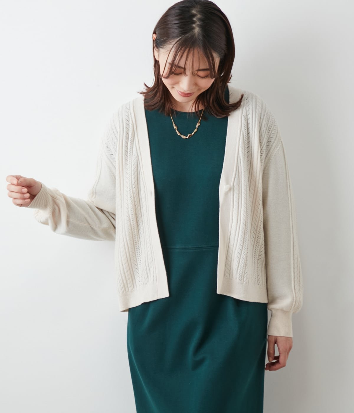 NEWYORKER｜ウールカシミヤ Vネックショートカーディガン | Rakuten