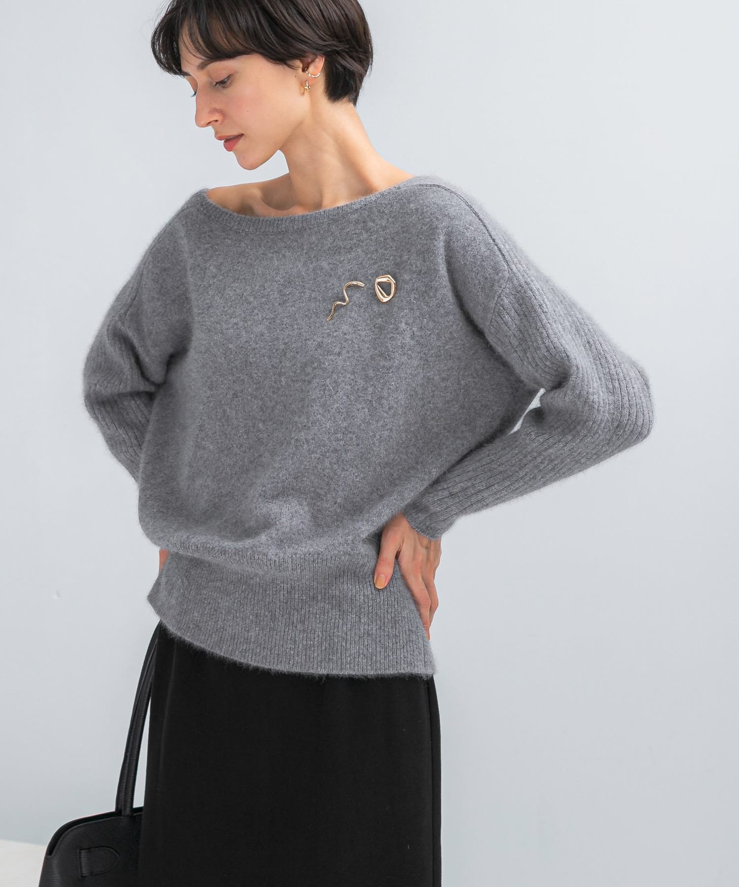 CAPRICIEUX LE'MAGE｜【上質な着心地/全骨格細見え】<C.L>FOXカシミア