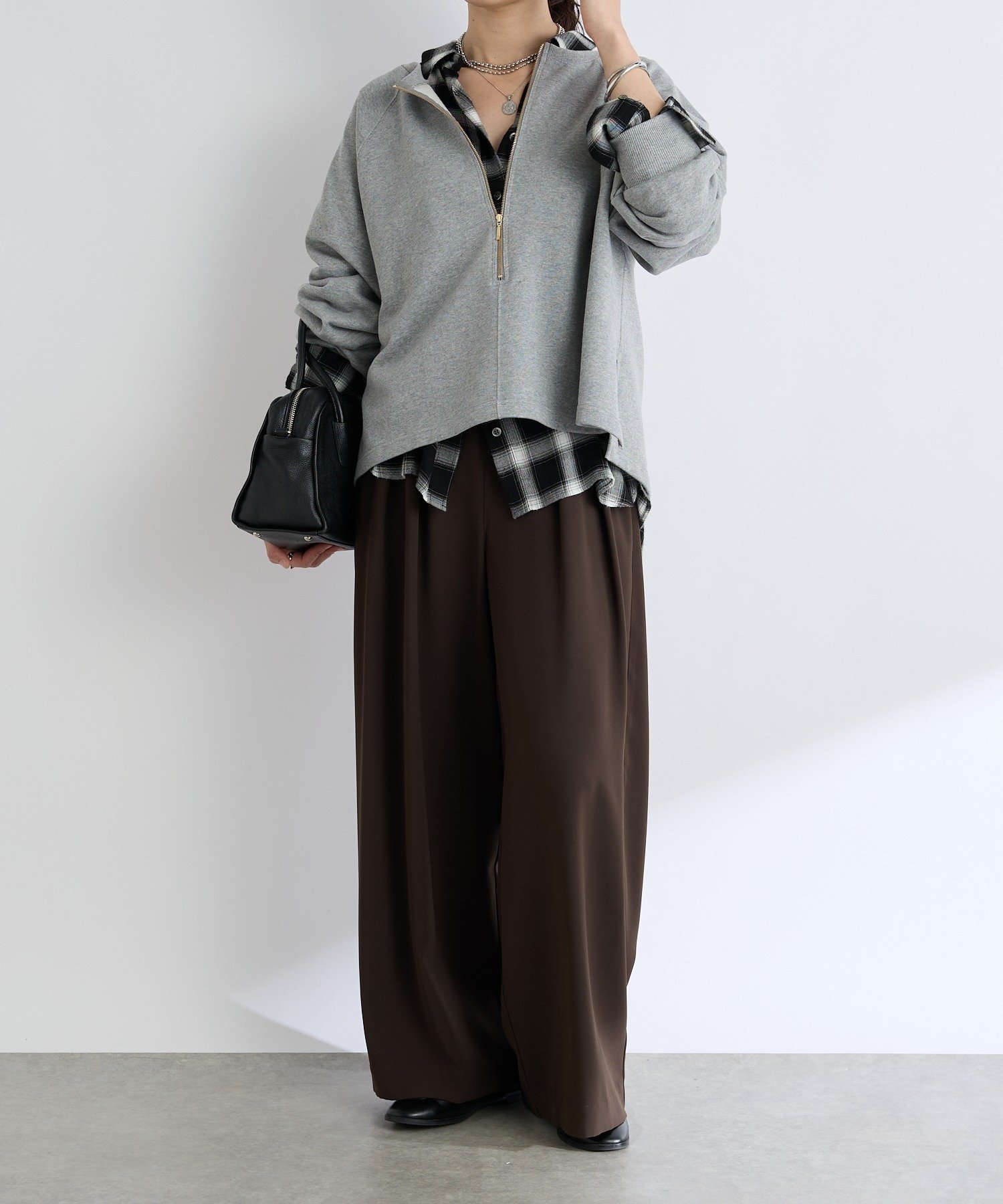 RIVE DROITE｜ウォッシュドチェックワイドシャツ | Rakuten Fashion