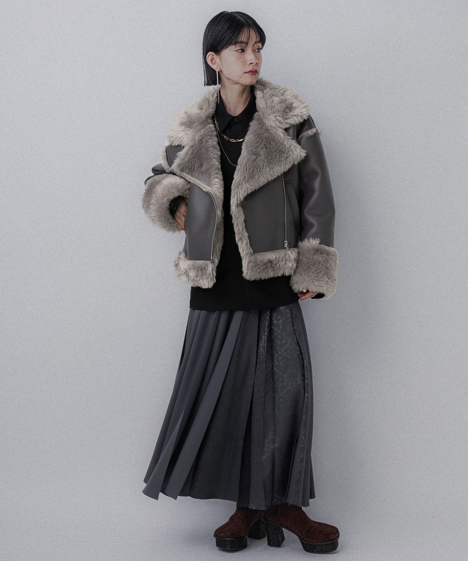 HARE｜アシメジャガードプリーツスカート | Rakuten Fashion(楽天