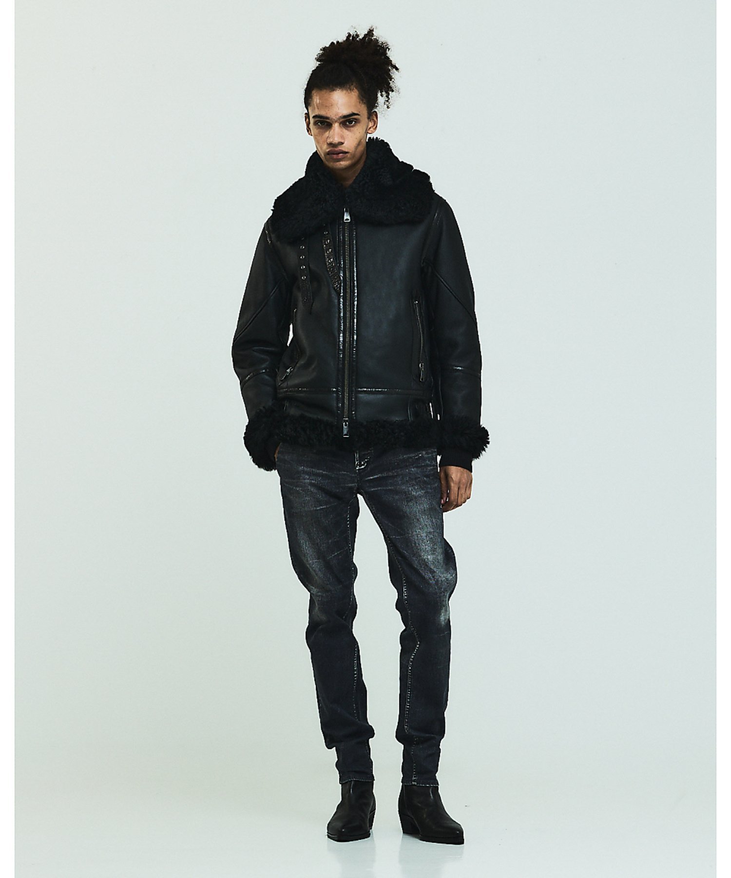 5351POUR LES HOMMES｜B-3 ムートン ライダース | Rakuten Fashion