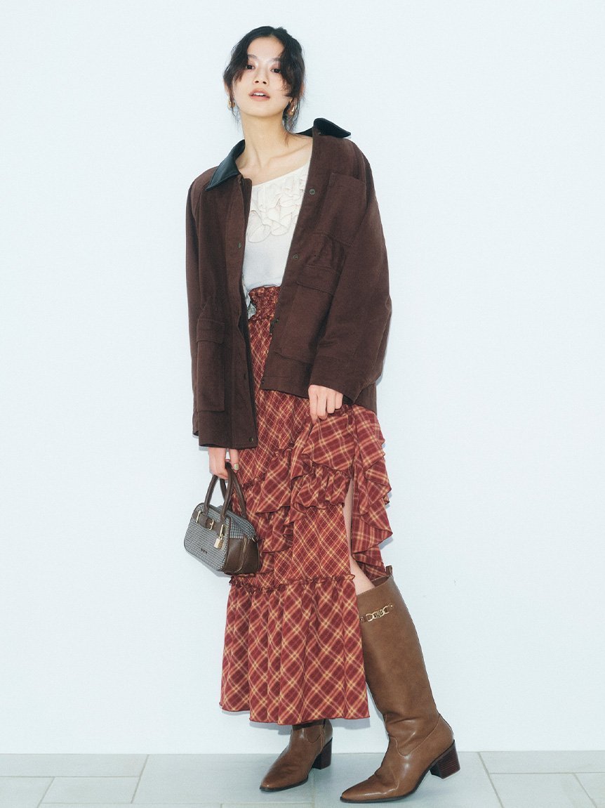 LILY BROWN｜モールフリルニットトップス | Rakuten Fashion(楽天